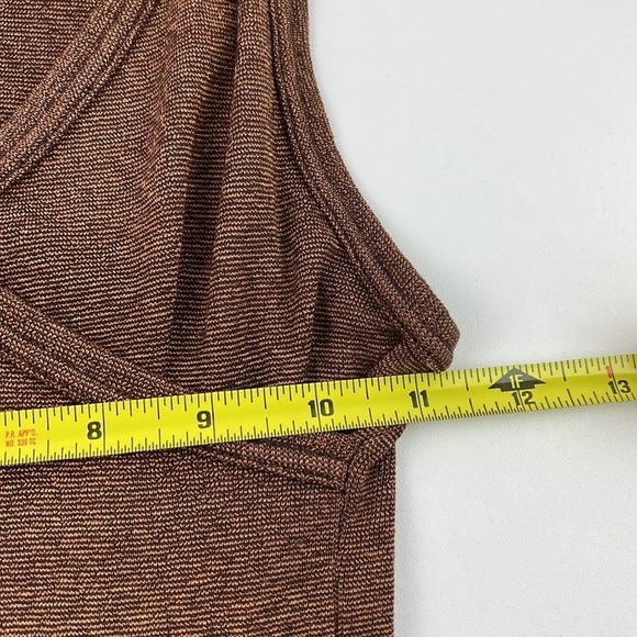 Anthropologie Michael StarsMetallic Bronze Ribbed  Tank Tops - Picture 4 of 7